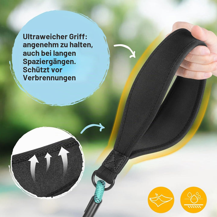 Aystkniet Bungee Schleppleine für Hunde 3M 5M 9M 10M 15M 20M 30M, Schockabsorbierende Hundeleine mit