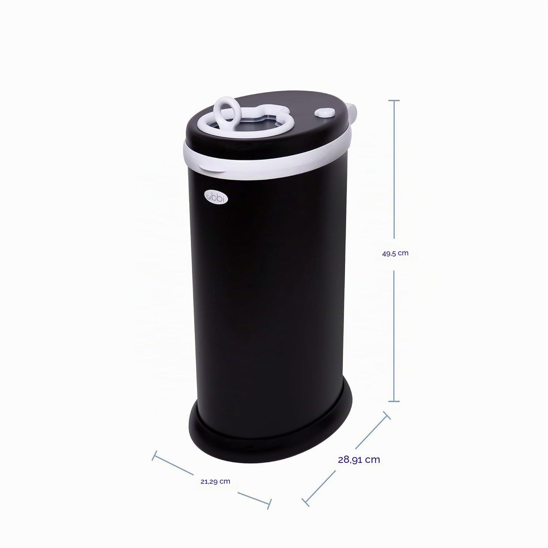 Ubbi Steel Odor Locking Nappy Disposal Bin, No Special Bag Required Money Saving, Awards-Winning, Mo
