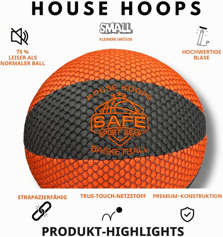Safe Sport Gear HouseHoops Basketball – Hochwertiger, Weicher Indoor Basketball für Zuhause – Langle