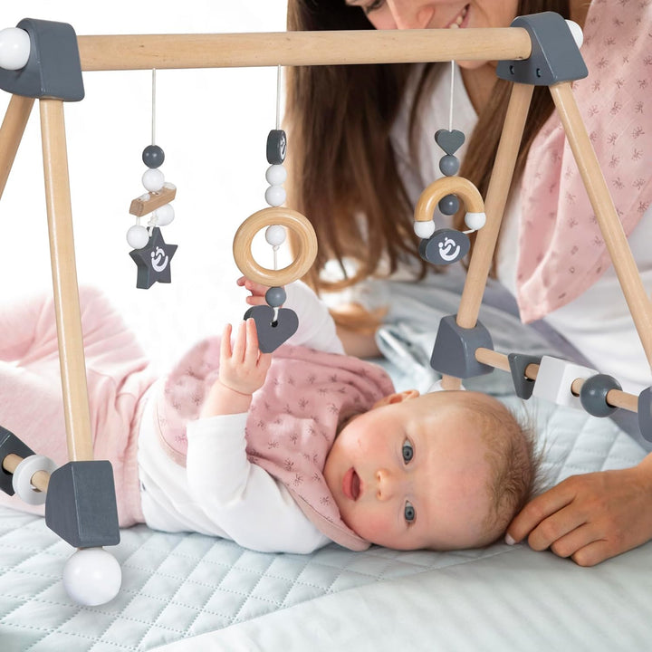 roba Baby Spielbogen aus Holz - Anhänger Set Rock Star Baby 3 - Activity Center ab 3 Monaten - Monte
