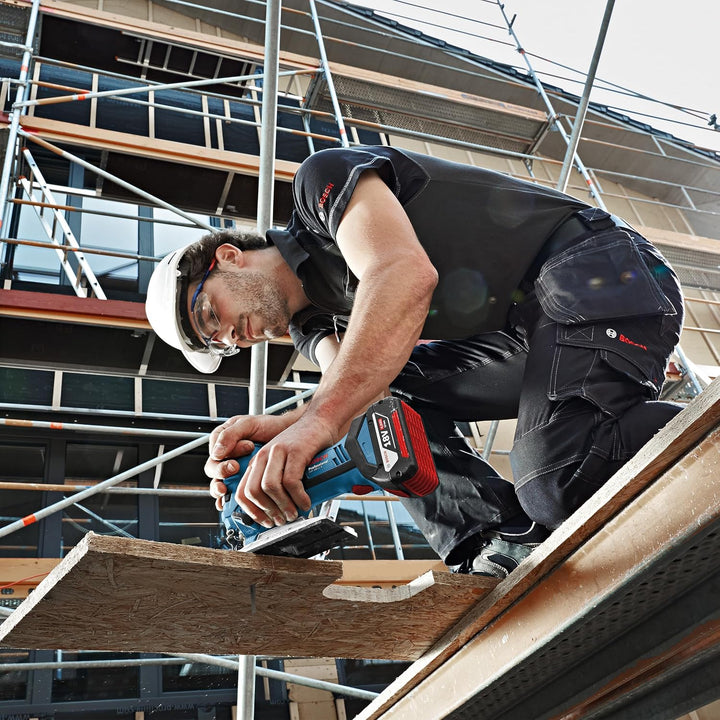 Bosch Professional 18V System Akku Stichsäge GST 18 V-LI B (Bügelversion, Schnitttiefe in Holz/Alu/M