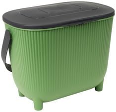 EDA - 10 Liter Komposteimer mit Kohlefilter - XXL Öffnung - Geruchsfilter - Modernes Design - Kaktus