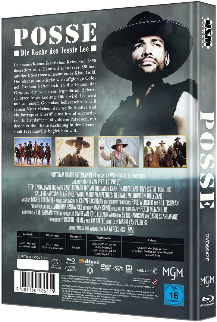 Posse - Die Rache des Jesse Lee [Blu-Ray+DVD] - uncut - limitiertes Mediabook Cover E, Blu-ray