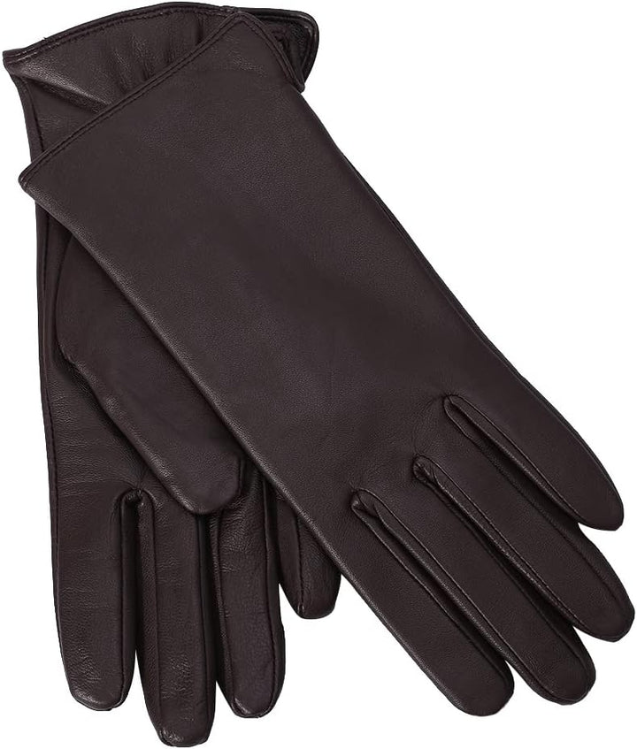 MGGMOKAY Damen Lederhandschuhe Kaschmir gefüttert M Braun(thouchscreen), M Braun(thouchscreen)