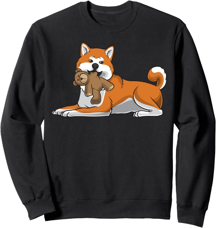 Akita Inu Hund mit Plüschtie Sweatshirt