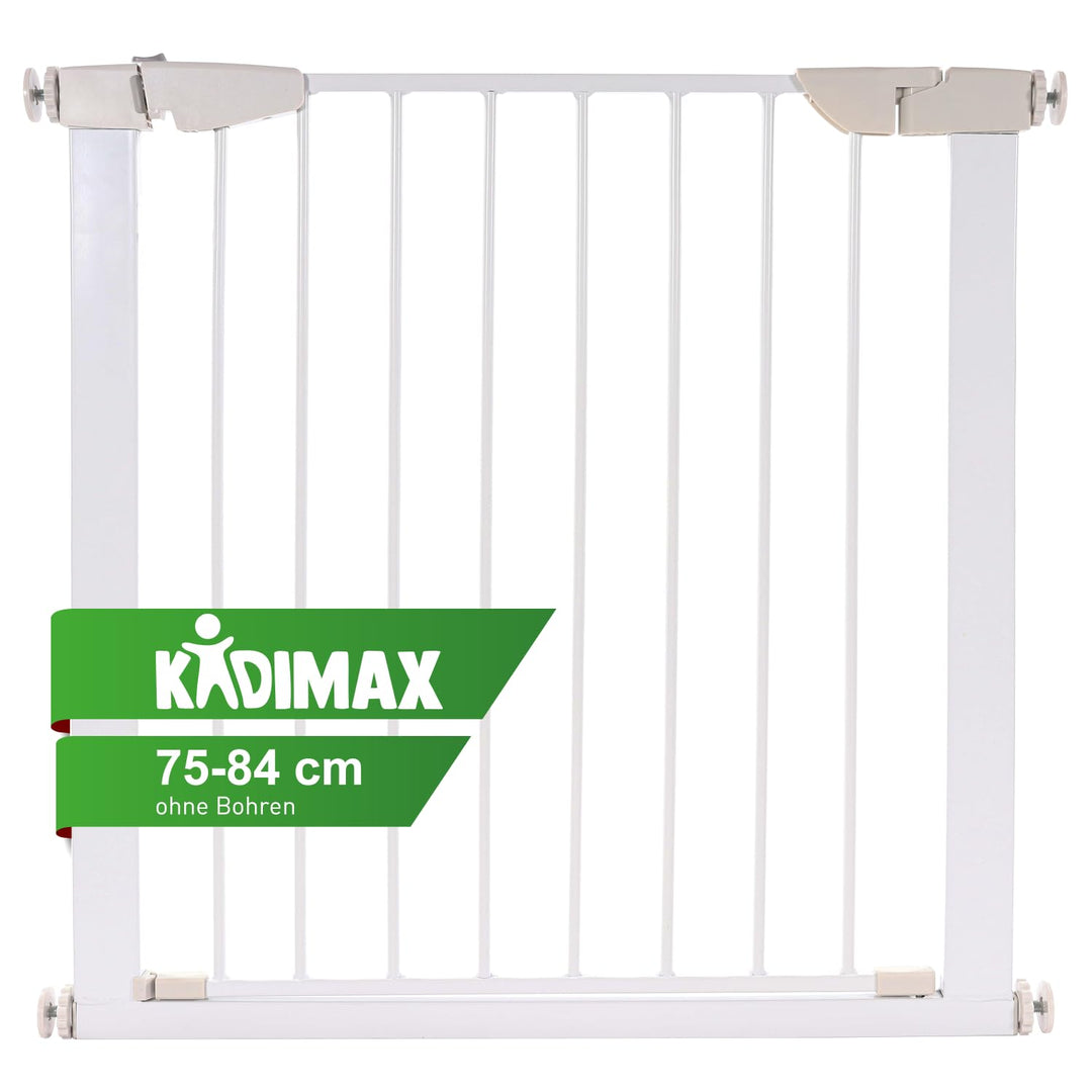 KIDIMAX Treppenschutzgitter 75-84 cm, ohne Bohren, Türschutzgitter für Kinder, Hunde und Katzen, mit