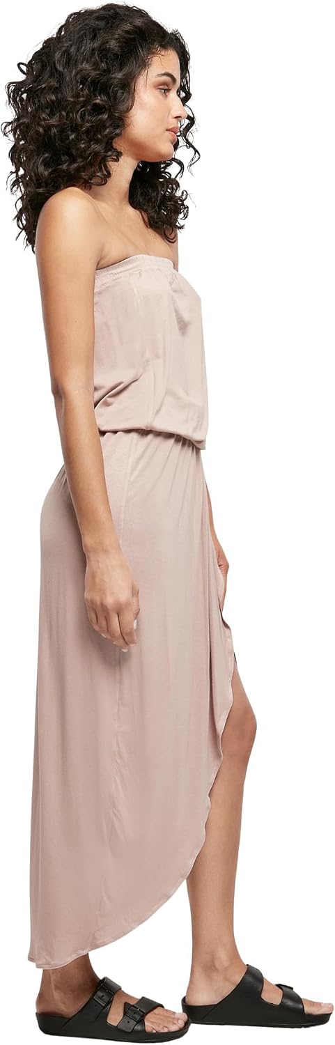 Urban Classics Damenkleid aus Viskose, sommerliches Bandeau-Kleid für Frauen mit luftigem Stoff, trä