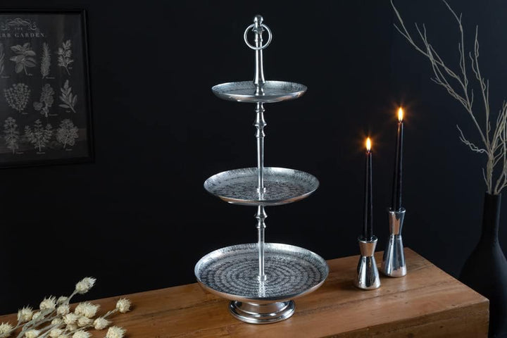 Etagere ORIENT - 65cm - silber - Metall-Aluminium-Legierung Unikat 65 cm, 65 cm