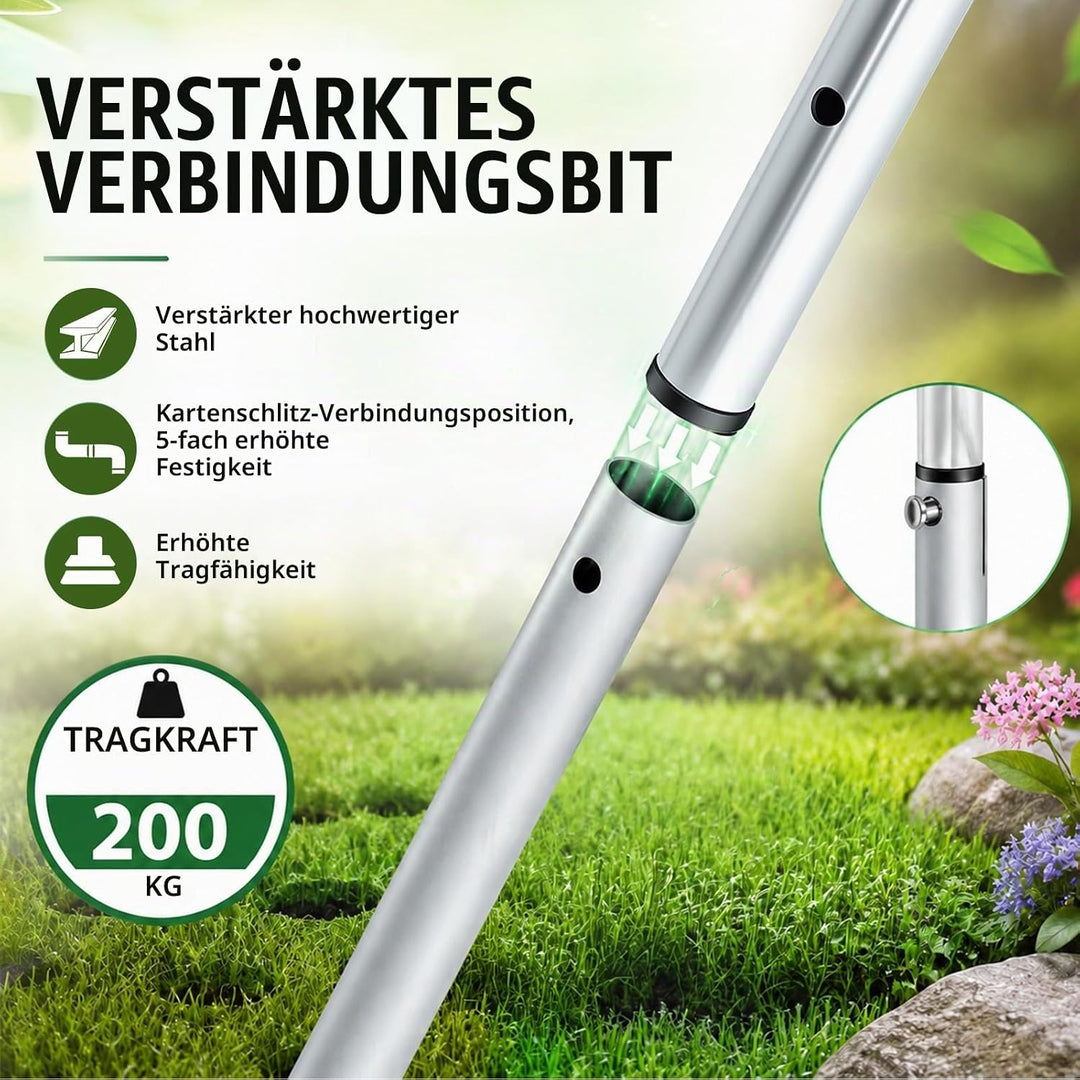 Rasenlüfter,Rasen Belüfter Hohlspoon Manuell,4 Kerne,90-98 cm Griff