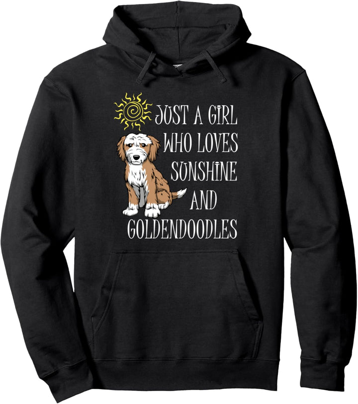 Mädchen mag Goldendoodles Niedlicher Hundehalter Pullover Hoodie