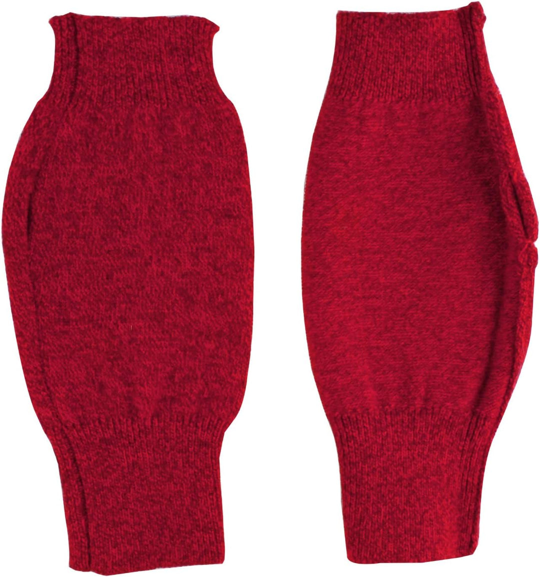Larcele Kaschmir Handschuhe Fingerlose Fäustlinge Handwärmer für Damen BZST-02 Rot 4558, Rot 4558