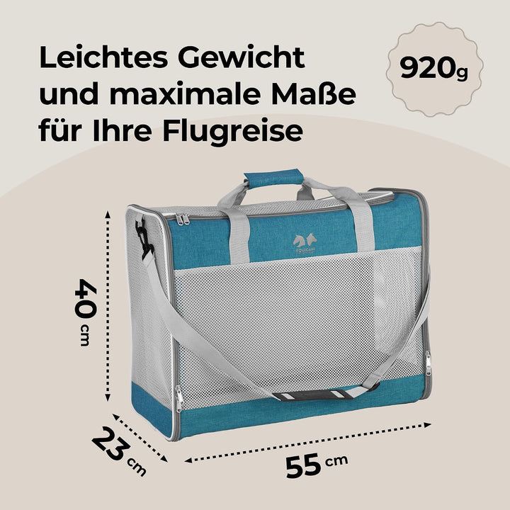 EQUICANI Travel1- Hundereisetasche (blau)/ Pet Carrier