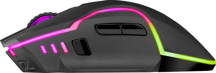 Defender® Oneshot Gaming Maus Kabellos – 2.4 GHz Wireless, 3200 DPI, RGB, 5 Programmierbare Tasten,