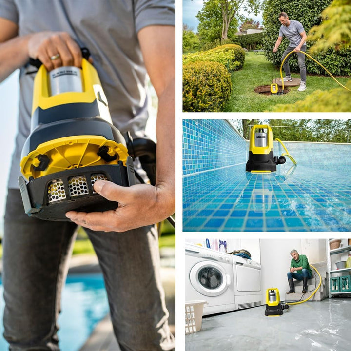 Kärcher Tauchpumpenbox SP 17.000 Flat inkl. C-Kupplung, 20 mtr. Bauschlauch &amp; Kunststoffbox