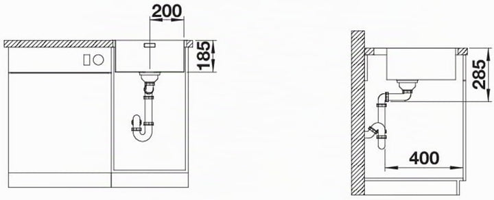 BLANCO SOLIS 400-IF/A | Edelstahl | Einbauart: Einbau von Oben &amp; Flächenbündig | mit Ablauffernbedie