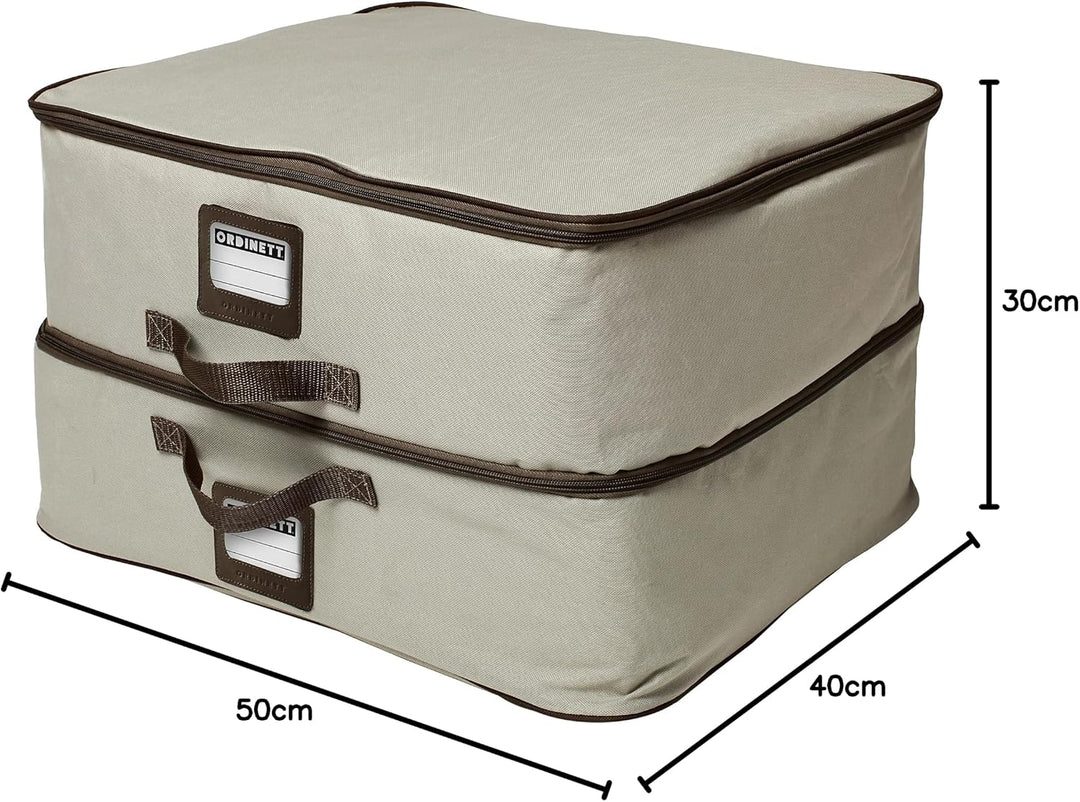 Ordinett Ego Box Double, Polypropylen, Polyester, Ecru, Medium