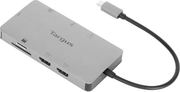 Targus USB-C Dual-HDMI-4K-Dockingstation mit 100-W-PD-Pass-Thru, Grau (DOCK423EU)