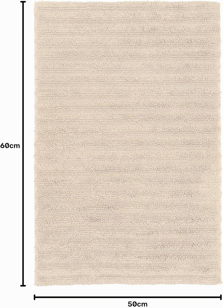 Kleine Wolke Badteppich Yara, Farbe: Natur, Material: 100% Baumwolle, Grösse: 50x 60 cm, 50x 60 cm