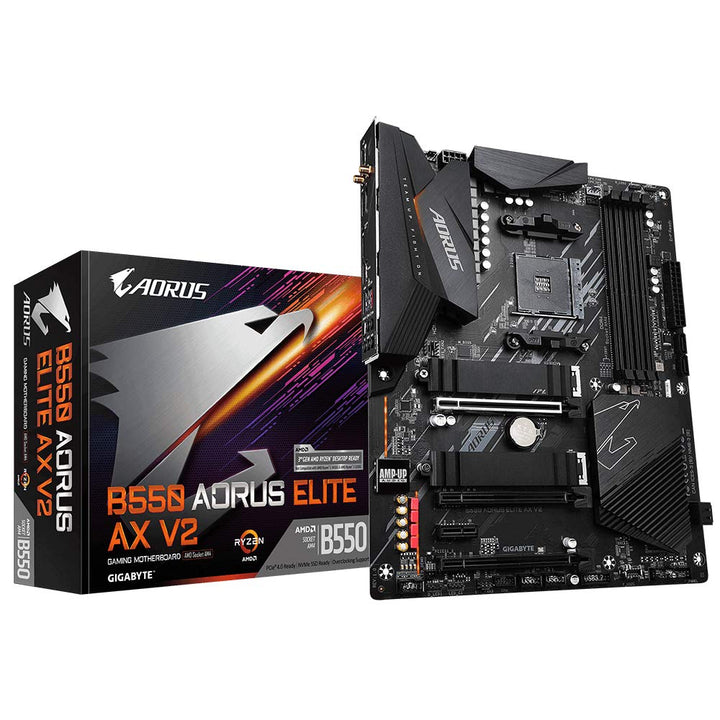 Gigabyte B550 Aorus Elite AX V2 ATX Mainboard Sockel AM4 M.2/HDMI/DP/USB3.2