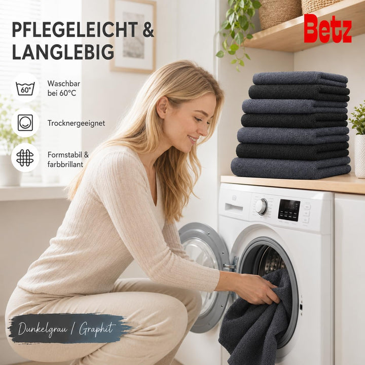 Betz 12 TLG. Handtuch Set Berlin 100% Baumwolle 2 Liegetücher 4 Handtücher 2 Gästetücher 2 Seiflappe