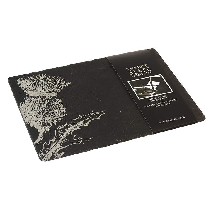 Just Slate 2 x Platzsets mit Distel, Schwarz, 11cm x 11cm