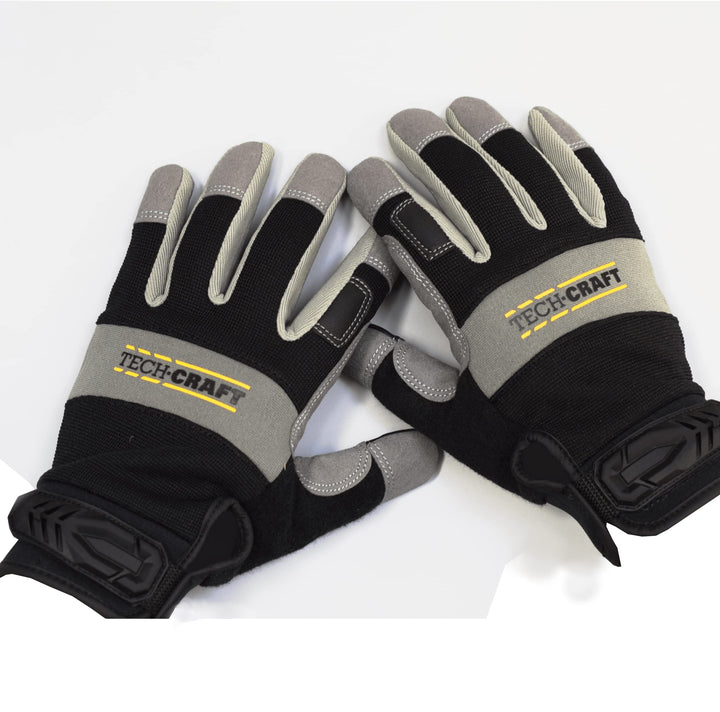 TECH-CRAFT® Heavy Duty Schutzhandschuhe Strong Touch | Gr. 9 | 2er-Paar | Touchscreenfähig | Handflä