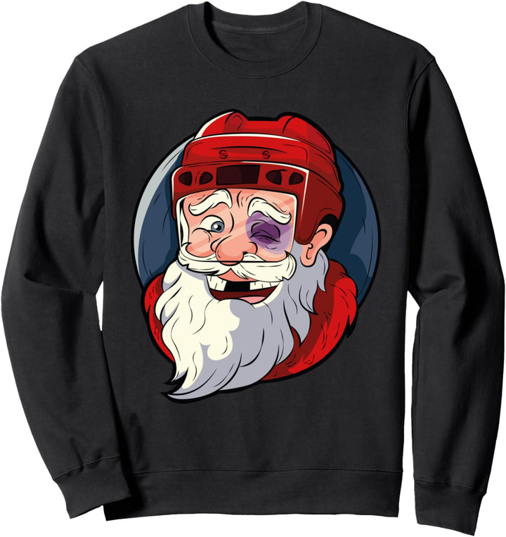 Eishockey Weihnachtsmann Hockey Eis Weihnachten Sweatshirt