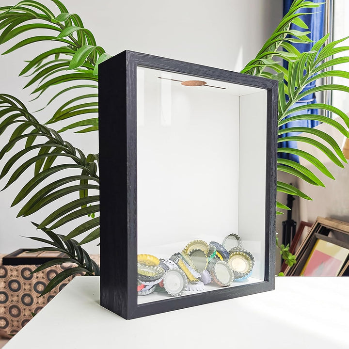 Schattenbox-Rahmen, Reise-Schattenbox, Top-Loader-Displaybox-Rahmen, Ticketschlitz auf der Oberseite