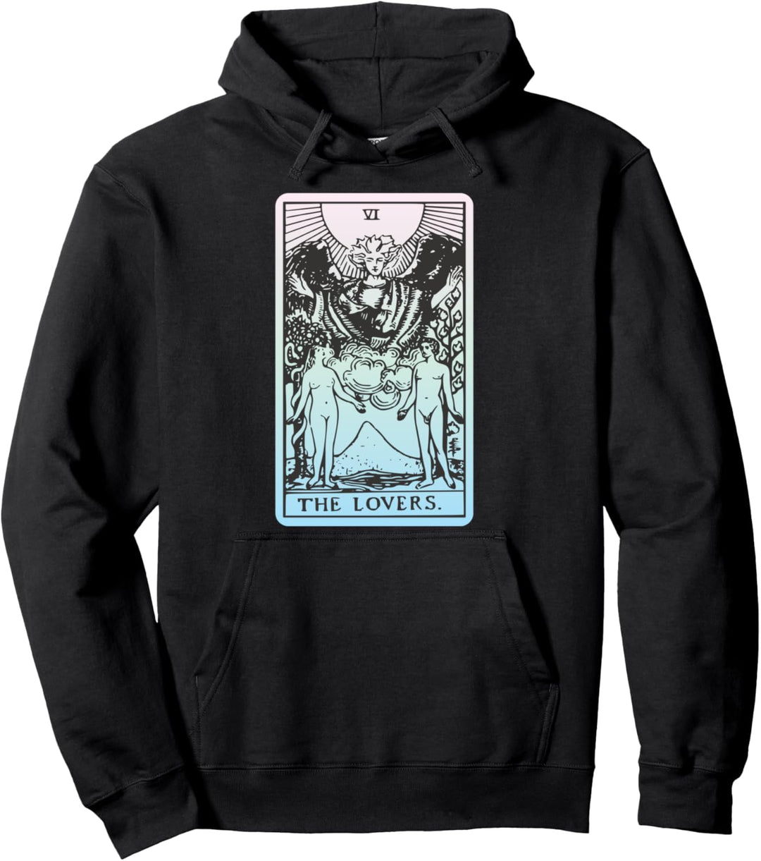 Die Liebenden Lovers Tarot-Karte Hexe Hexerei Wahrsagerin Pullover Hoodie