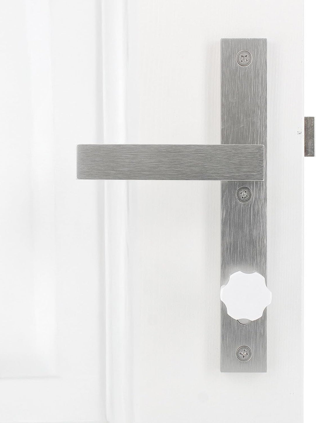 ToniTec Knaufzylinder TEC440 by ABUS Schliesszylinder mit EasyTurn grosser Knauf weiss Zylinderschlo