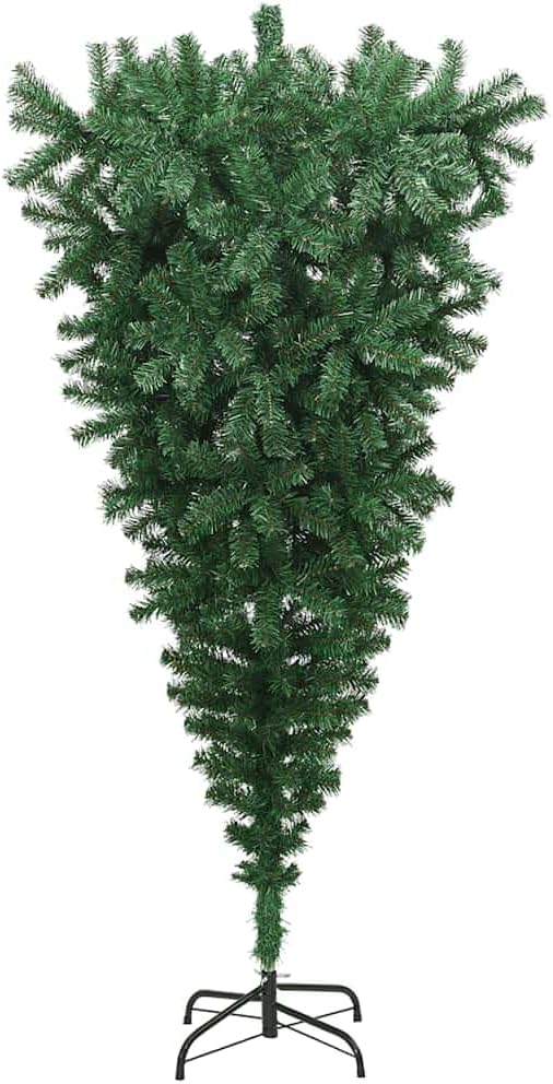 vidaXL Künstlicher Weihnachtsbaum mit Ständer Umgekehrt Grün 210 cm Grün 210 x 110 cm, Grün 210 x 11