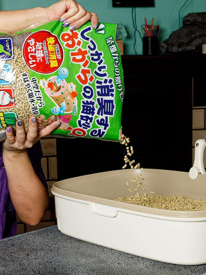 Pelleted Cat Litter, 7L, 6L,7 litres (Katzenstreufüller auf Basis von japanischem Tee.)