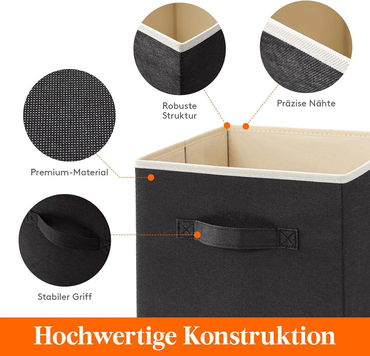Lifewit 10 Stück Aufbewahrungsbox Stoff, Faltbare aufbewahrungsbox, 26 x 26 x 28 cm Aufbewahrung Ord