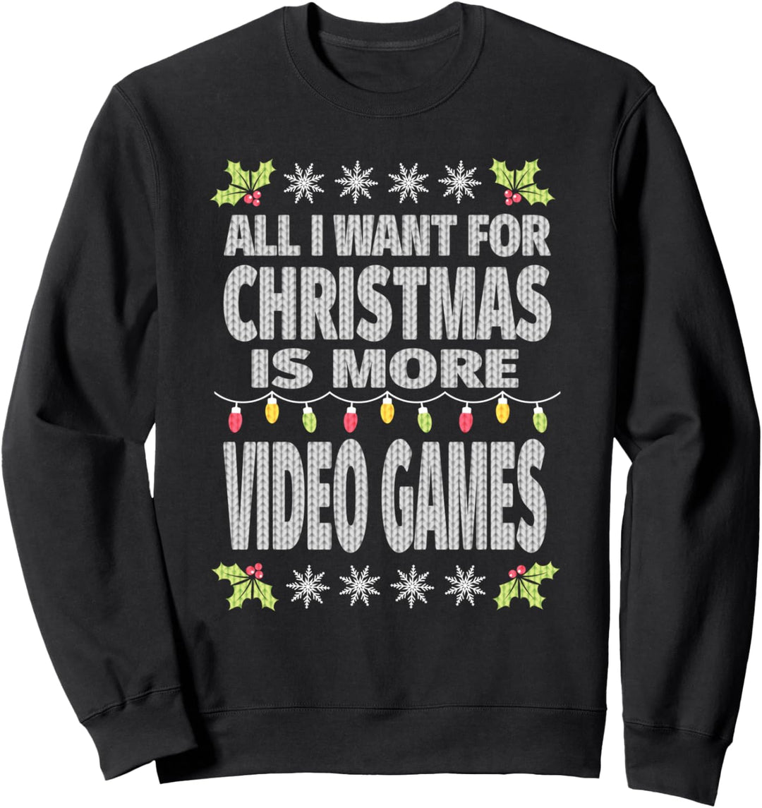 Videospiele für Jungen Hässliche Weihnachten Sweatshirt