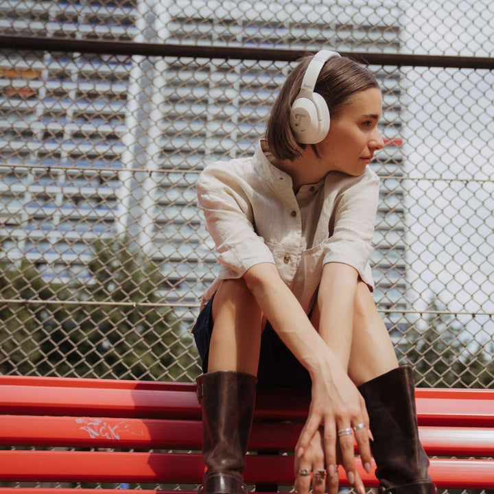 Teufel REAL Blue NC 3 Kabellose Bluetooth-Kopfhörer Over-Ear mit ANC Pearl White, Pearl White