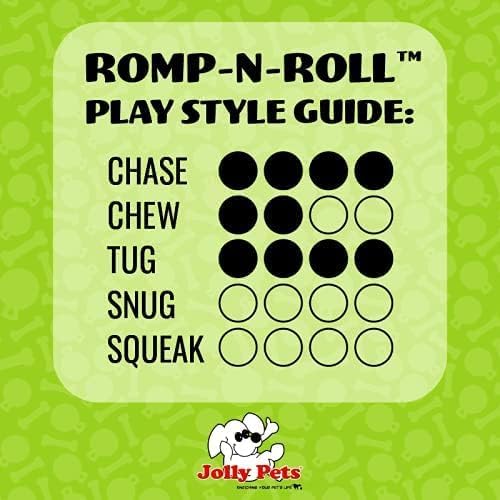 Jolly Pets (2 Pack) Romp-n-Roll 4.5 inch Purple | Rubber Ball with Rope for Dogs, One Size Purpur