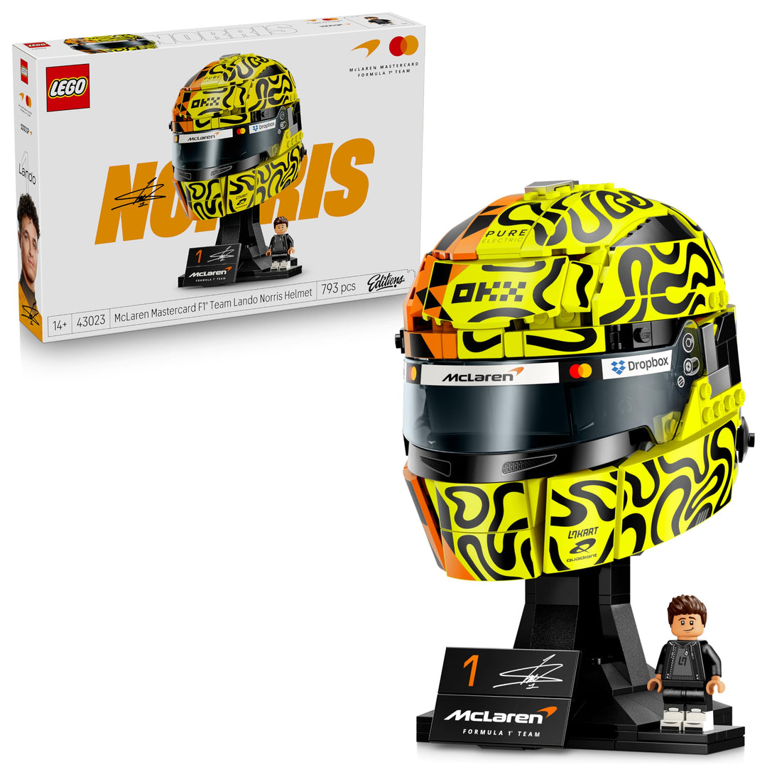 LEGO Editions McLaren MasterCard F1 Team Lando Norris’ Helm - F1 Fanartikel - Modellbau mit Minifigu