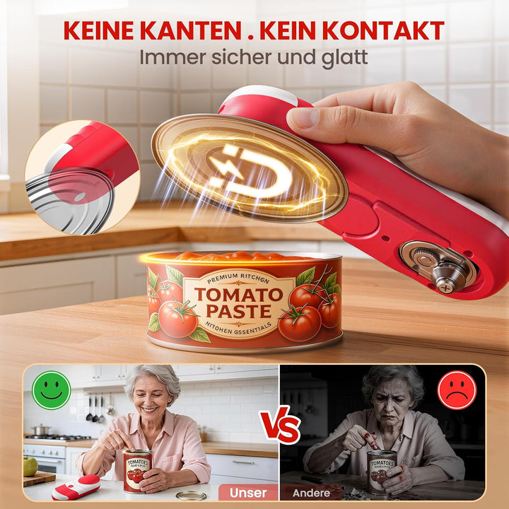 Dosenöffner Elektrisch Rot-weiss, Rot-weiss