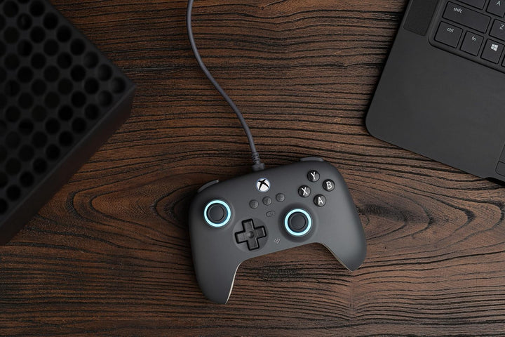 8bitdo Ultimate C Wired Controller for Xbox, RGB Lighting Fire Ring and Hall Effect Joysticks, Compa