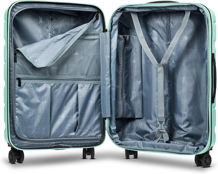 Franky Munich 4.0 Koffer Set | Trolley Hartgepäck - Handgepäck Koffer mit 4 Rollen Einer Dehnfalte,