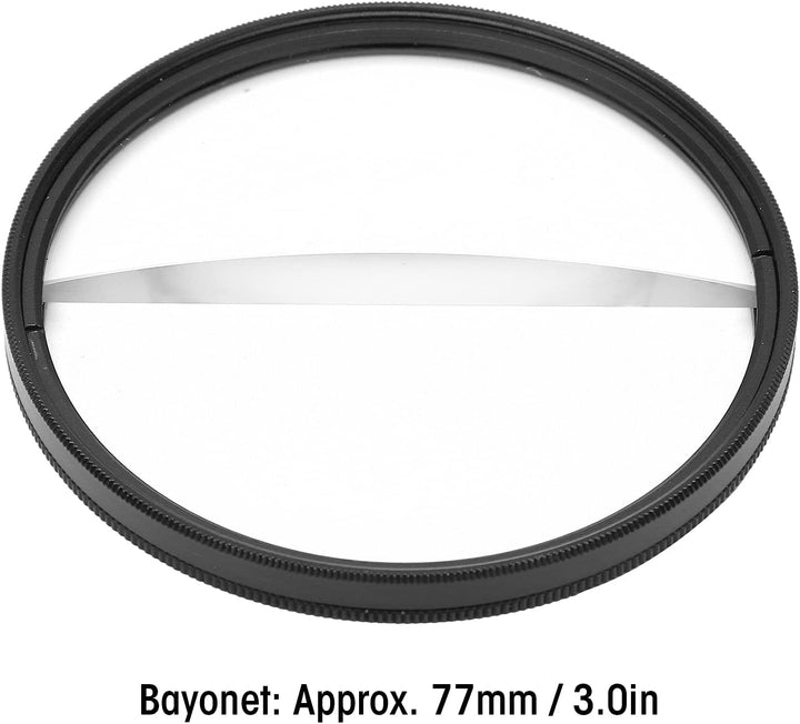 Shanrya Split-Dioptrien-Prisma, hohe Transparenz Split-Dioptrien-Filter 77 mm für die Kamerafotograf