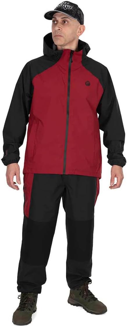 Fox Rage Stash Regenhose Wasserdicht Herren Grau Rot M