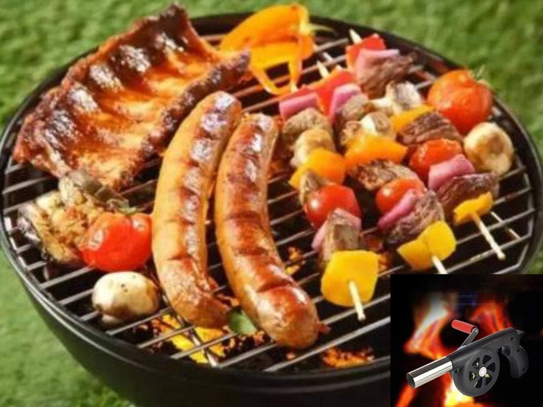 Grosses handgekurbeltes Verbrennungsgebläse für den Aussenbereich, manuelles Grillgebläse, für Campi