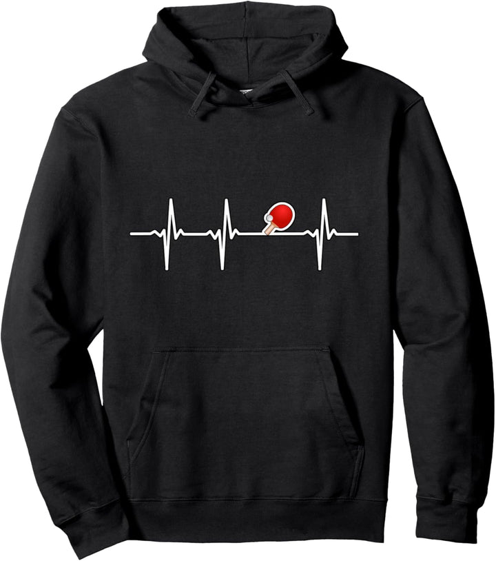 Tischtennis Herzschlag Ping Pong Pullover Hoodie