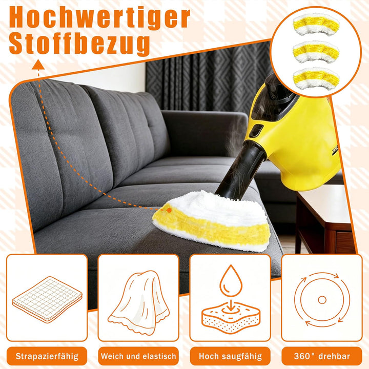 12 Stück Zubehör für Kärcher Dampfreiniger SC1 SC2 SC3 SC4 SC5, Dampfreiniger Bürste Set, Vielseitig