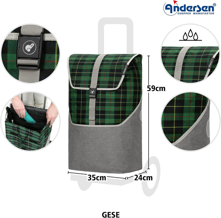 ANDERSEN Einkaufstrolley - Treppensteiger Scala Shopper Gese grün, Grün