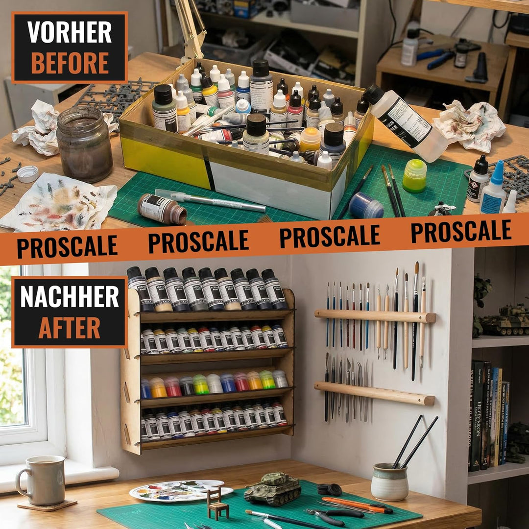 PROSCALE Paint Rack Vallejo Citadel farbständer. Tabletop Farben aufbewahrung Model Organizer for ho