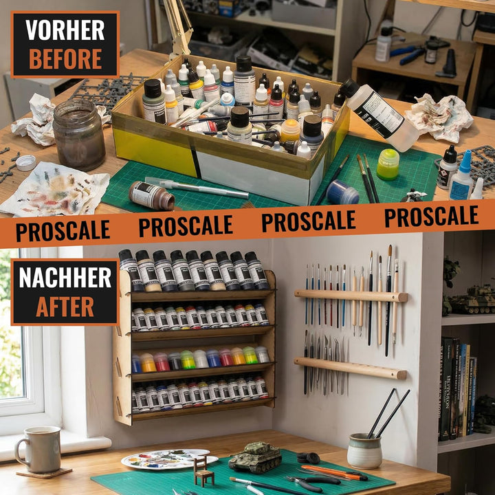 PROSCALE Paint Rack Vallejo Citadel farbständer. Tabletop Farben aufbewahrung Model Organizer for ho
