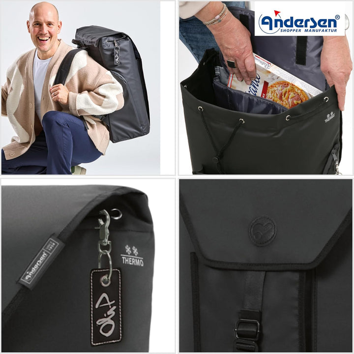 ANDERSEN Einkaufstrolley - Royal Shopper Oli.P 3.0 schwarz, Schwarz