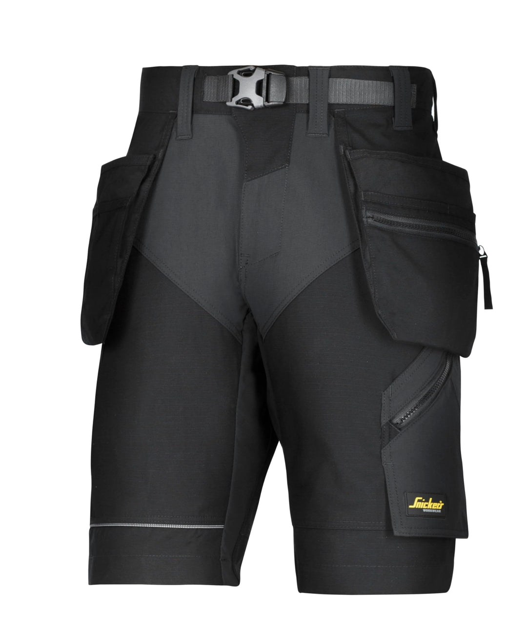 Snickers Workwear 6904 FlexiWork Arbeitsshorts mit Holstertaschen, 1 Stück, 58, schwarz, 69040404058